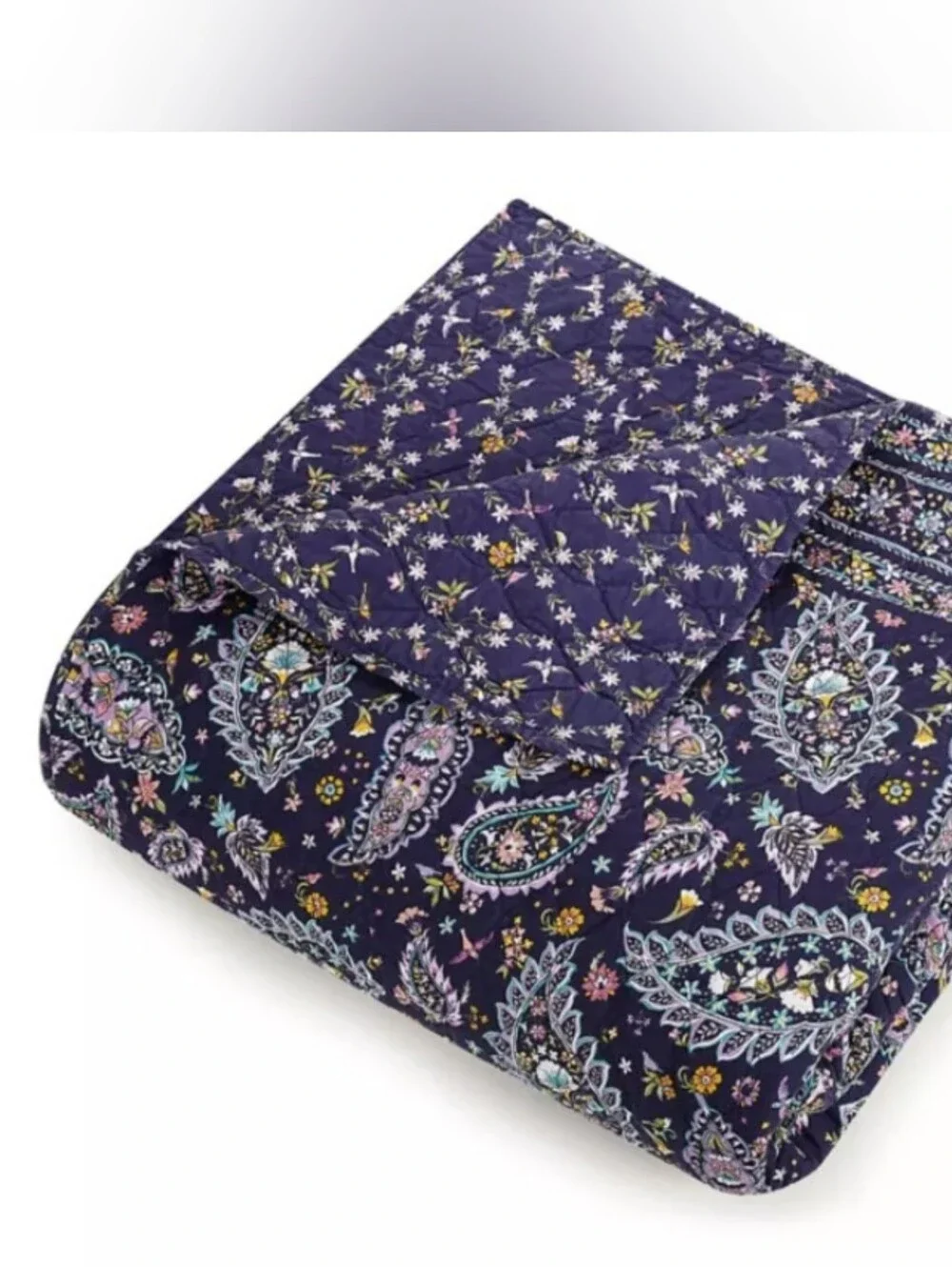Vera Bradley Purple French Paisley Twin/Twin XL Quilt